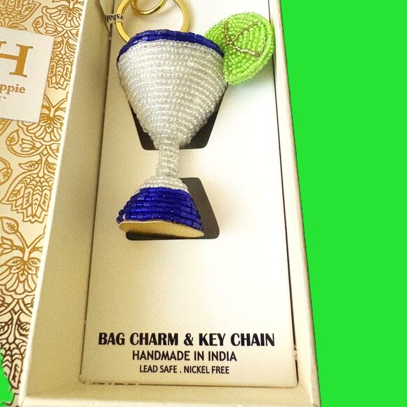 haute hippie Beaded Margarita with Lime Bag & Key Charm NWT Gold Hardware - Picture 9 of 9
